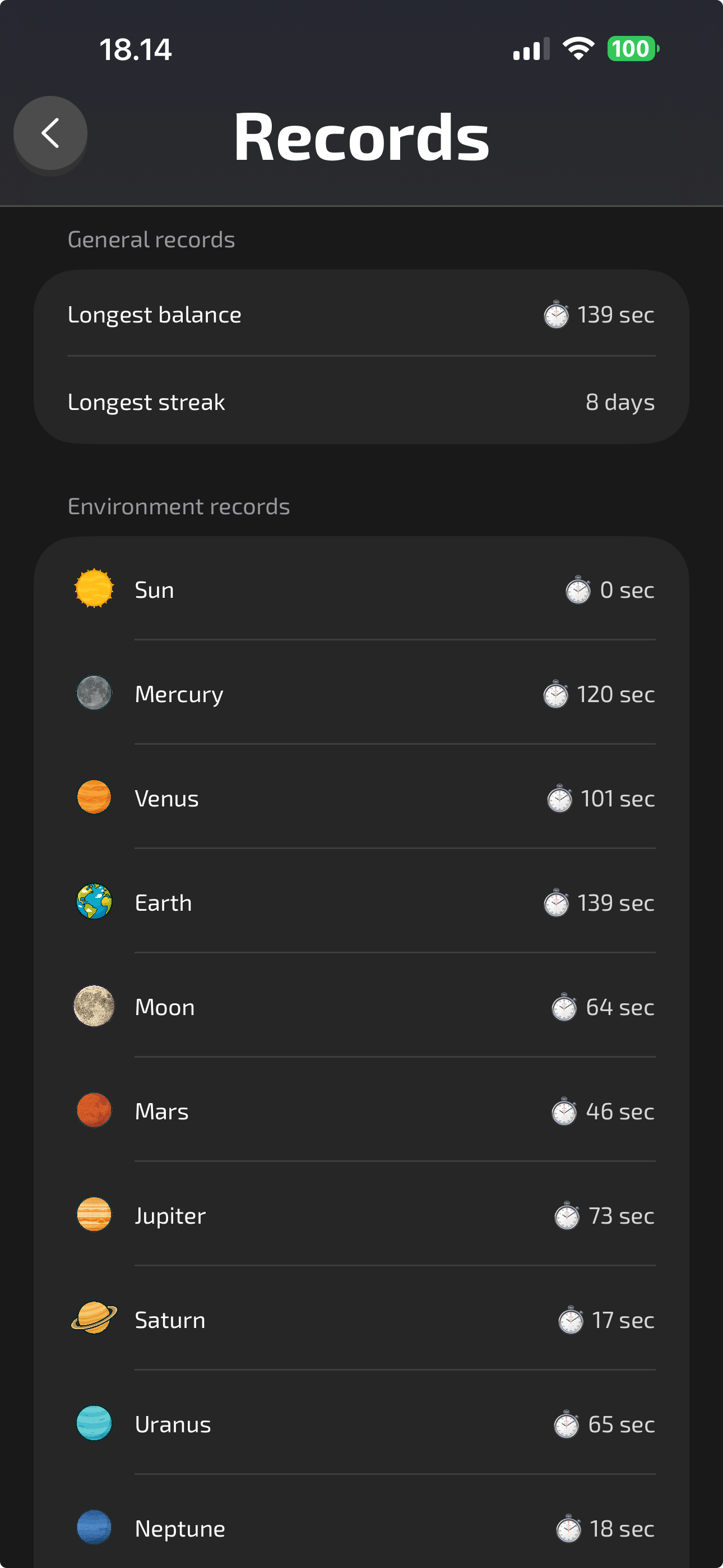 Tilterra screenshot: solar system map